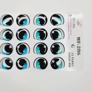Adhesive Resin Eyes for Clays MF-286 M 48 Pairs