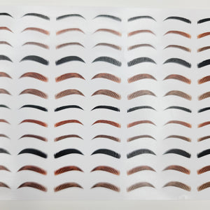 Adhesive Vinyl Eyebrows for FELT Multicolor MF PP (XSM) 48Pairs