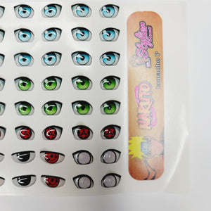 Adhesive Resin Eyes for Clays Multicolor STY Naruto P (SM) 64 Pairs