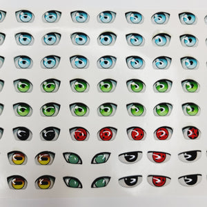 Adhesive Resin Eyes for Clays Multicolor STY Naruto P (SM) 64 Pairs