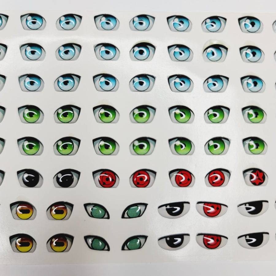 Adhesive Resin Eyes for Clays Multicolor STY Naruto P (SM) 64 Pairs