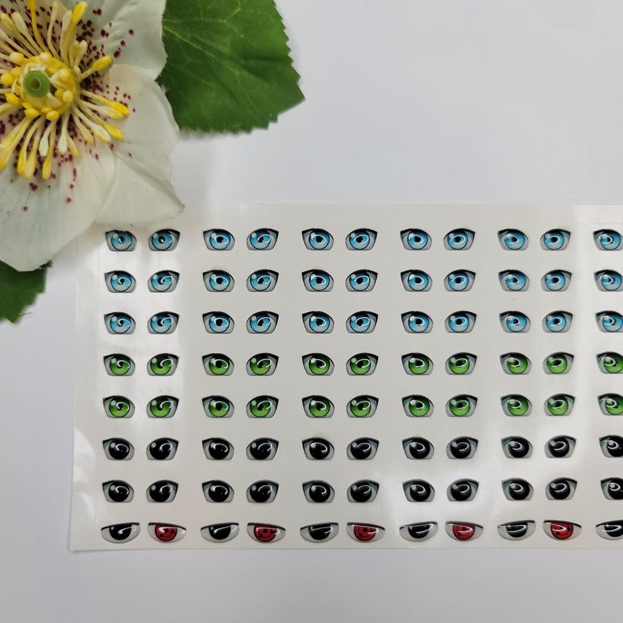 Adhesive Resin Eyes for Clays Multicolor STY Naruto PP (x-SM) 64 Pairs