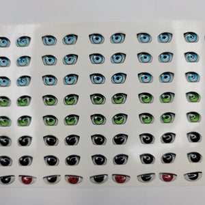 Adhesive Resin Eyes for Clays Multicolor STY Naruto PP (x-SM) 64 Pairs