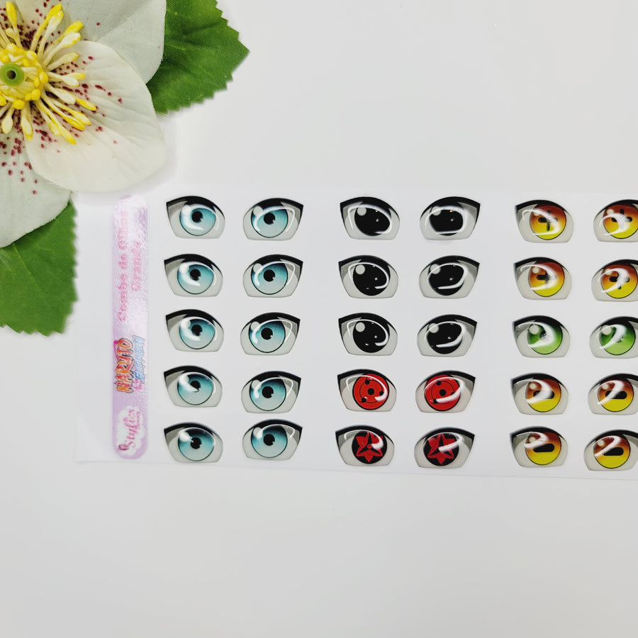 Adhesive Resin Eyes for Clays Multicolor STY Naruto G 20 Pairs