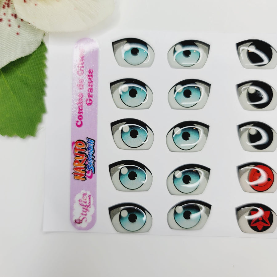 Adhesive Resin Eyes for Clays Multicolor STY Naruto G 20 Pairs