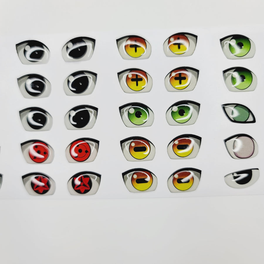 Adhesive Resin Eyes for Clays Multicolor STY Naruto G 20 Pairs