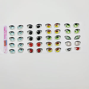 Adhesive Resin Eyes for Clays Multicolor STY Naruto G 20 Pairs