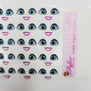 Adhesive Resin Eyes for Clays Multicolor STY R152 P (SM)  40 Pairs