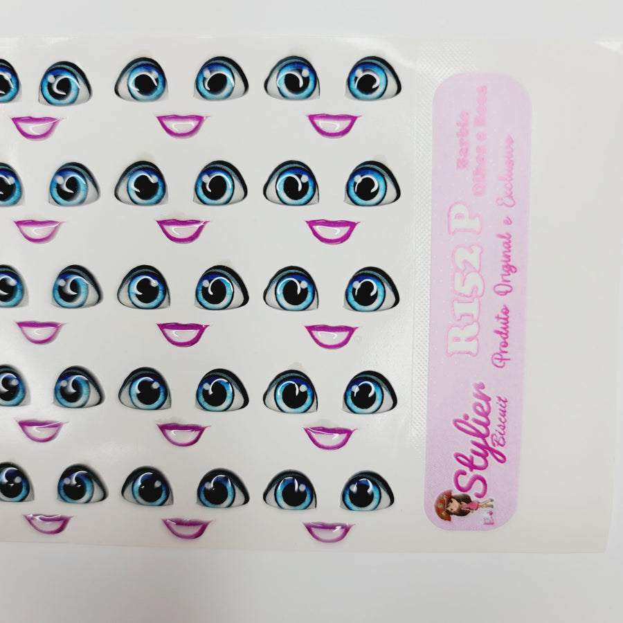 Adhesive Resin Eyes for Clays Multicolor STY R152 P (SM)  40 Pairs