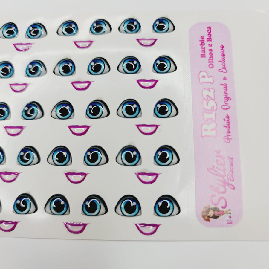 Adhesive Resin Eyes for Clays Multicolor STY R152 P (SM)  40 Pairs