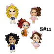 Load image into Gallery viewer, Set of 5 Clay Dolls for Bow-Center, Jewelry Charms, Accessories, and More
