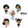 Load image into Gallery viewer, Set of 5 Clay Dolls for Bow-Center, Jewelry Charms, Accessories, and More

