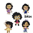 Load image into Gallery viewer, Set of 5 Clay Dolls for Bow-Center, Jewelry Charms, Accessories, and More
