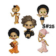 Load image into Gallery viewer, Set of 5 Clay Dolls for Bow-Center, Jewelry Charms, Accessories, and More
