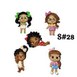 Load image into Gallery viewer, Set of 5 Clay Dolls for Bow-Center, Jewelry Charms, Accessories, and More

