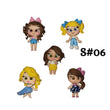 Load image into Gallery viewer, Set of 5 Clay Dolls for Bow-Center, Jewelry Charms, Accessories, and More
