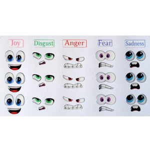 Adhesive Resin Eyes FNY 1010 - Emotions #1 - 15 pairs - Small/P Around 20mm/0.78" each pair - for use with Clay, EVA, Felt, Fabric and more