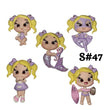 Load image into Gallery viewer, Set of 5 Clay Dolls for Bow-Center, Jewelry Charms, Accessories, and More
