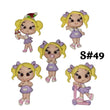 Load image into Gallery viewer, Set of 5 Clay Dolls for Bow-Center, Jewelry Charms, Accessories, and More
