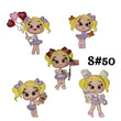 Load image into Gallery viewer, Set of 5 Clay Dolls for Bow-Center, Jewelry Charms, Accessories, and More
