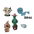 Load image into Gallery viewer, Set of 5 Clay Dolls for Bow-Center, Jewelry Charms, Accessories, and More
