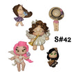 Load image into Gallery viewer, Set of 5 Clay Dolls for Bow-Center, Jewelry Charms, Accessories, and More
