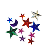 Load image into Gallery viewer, APQ#39 Resin Flatback Stars for Craft - Mixed Colors - Set of 10
