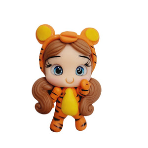 Winnie the Tiger 1 #576 Clay Doll for Bow-Center, Jewelry Charms, Accessories, and More