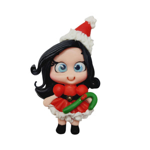 Lorraine Xmas #702 Clay Doll for Bow-Center, Jewelry Charms, Accessories, and More