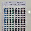Load image into Gallery viewer, Adhesive Resin Eyes FNY 1001 - 60 Pairs - Small/P W/H 9mmx7mm (0.35"x0.27") - for use with Cold Porcelain Air Dry Clay, Polymer Clay, EVA, Felt, Fabric, Plaster, Paper, Ceramic and more (Copy)
