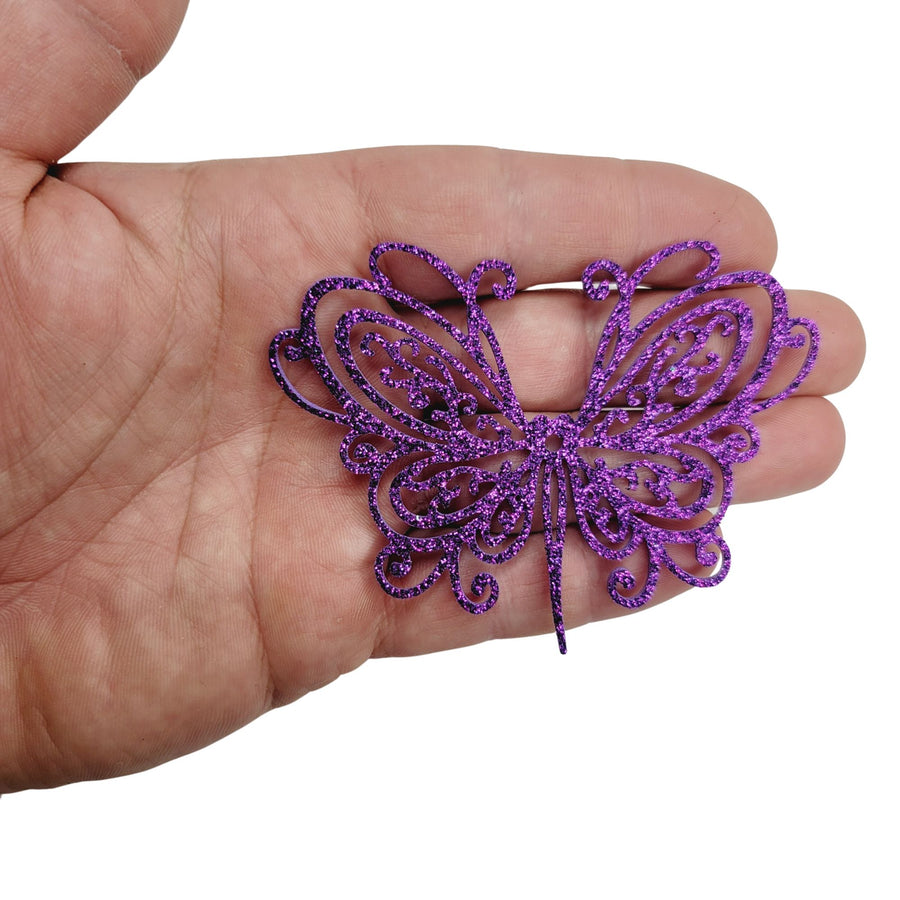 Glitter E.V.A. Foam Wings/Butterflies for Crafts #4 – Set of 5 (3") – DIY Decorations