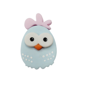 Spotted Chicken #531 Clay Doll for Bow-Center, Jewelry Charms, Accessories, and More