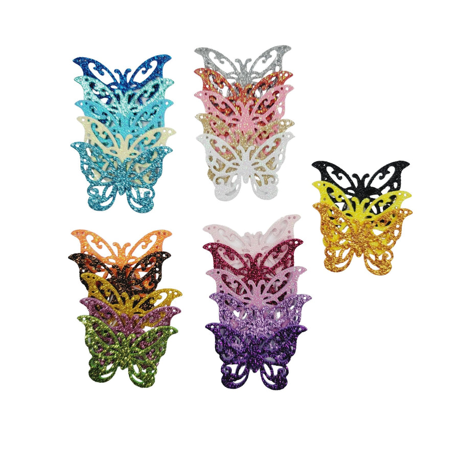 Glitter E.V.A. Foam Wings/Butterflies for Crafts #10 – Set of 5 (1.5") – DIY Decorations