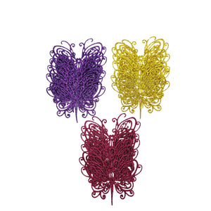 Glitter E.V.A. Foam Wings/Butterflies for Crafts #4 – Set of 5 (3") – DIY Decorations
