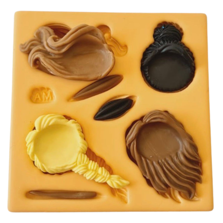 MD #77 Hair Styles 5  Silicone Mold