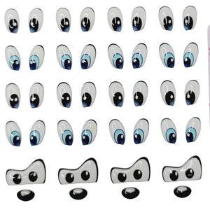 Adhesive Resin Eyes & Mouth for Clays Multicolor R127 P (SM) Toy 20 UNITS
