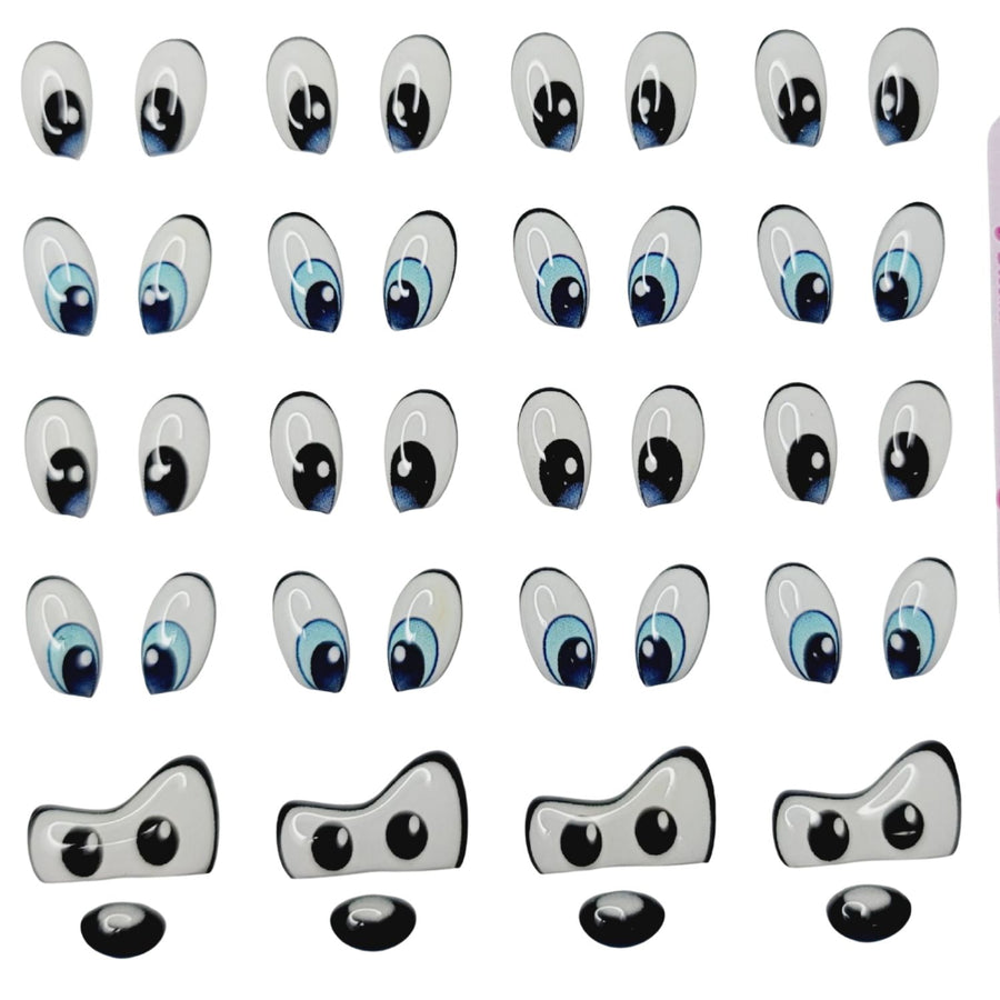 Adhesive Resin Eyes & Mouth for Clays Multicolor R127 P (SM) Toy 20 UNITS