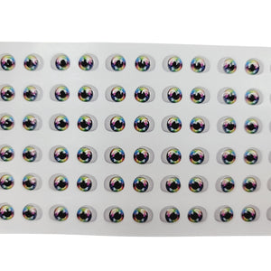 Adhesive Resin Eyes for Clays V.A. 013 (X-SM) 48 Pairs(PP) 5.7MM - Rainbow