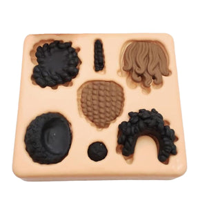 MD #2 Hair Styles 2  Silicone Mold