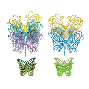 Glitter E.V.A. Foam Wings/Butterflies for Crafts #9 – Set of 5 (3" and 1.5") – DIY Decorations
