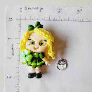 Alaina #008 Clay Doll for Bow-Center, Jewelry Charms, Accessories, and More