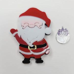 Santa Double Acrylic Apliques