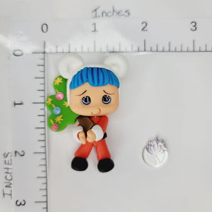 Oliver Xmas #439 Clay Doll for Bow-Center, Jewelry Charms, Accessories, and More