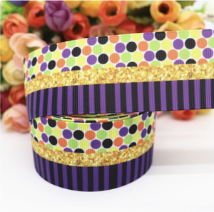 Fantasy Geometric Grosgrain Ribbon - 1 1/2" (38mm) - Sold by the Yard