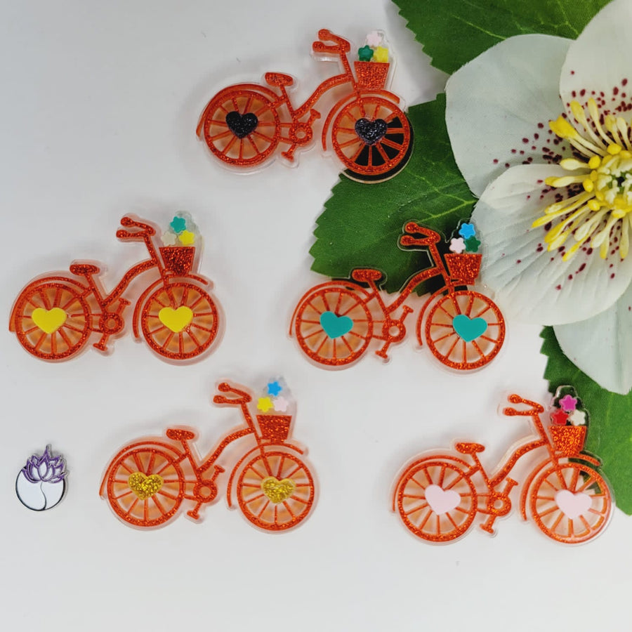 Bicycle Double Acrylic Appliques
