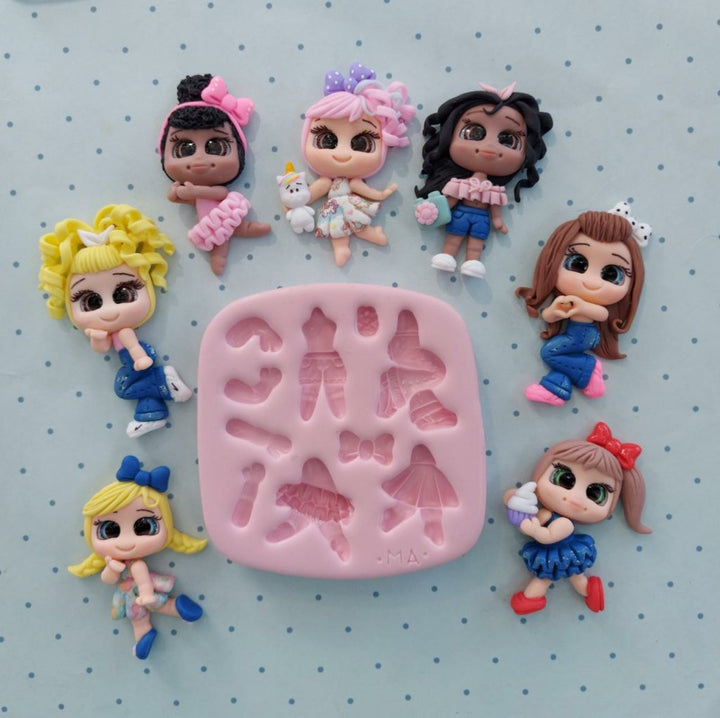 Creative Dolls Creations 3 Silicone Mold 657MA for Clay Dolls 