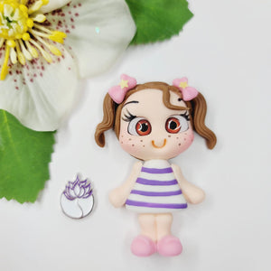 Flor The Mascote #667 Clay Doll for Bow-Center, Jewelry Charms, Accessories, and More