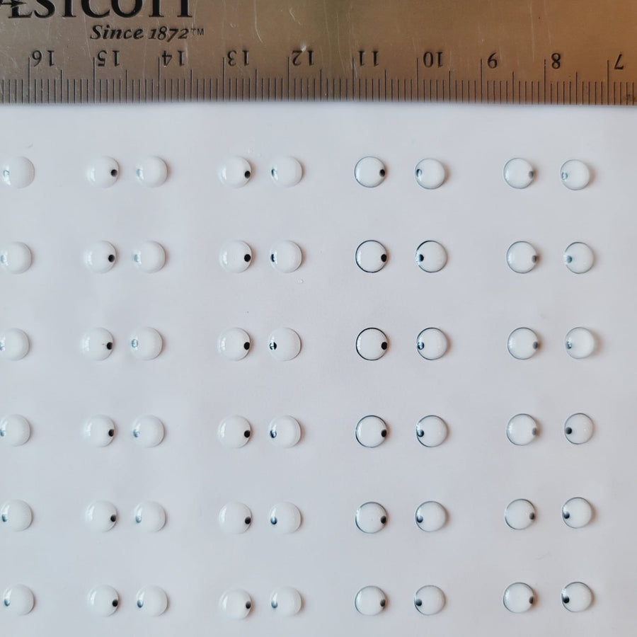 Adhesive Resin Eyes for Clays Multicolor MNC 540-P 80Pairs