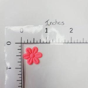 Small Quilt Flowers - #01 - Strawberry Fluor Neon - 25 units