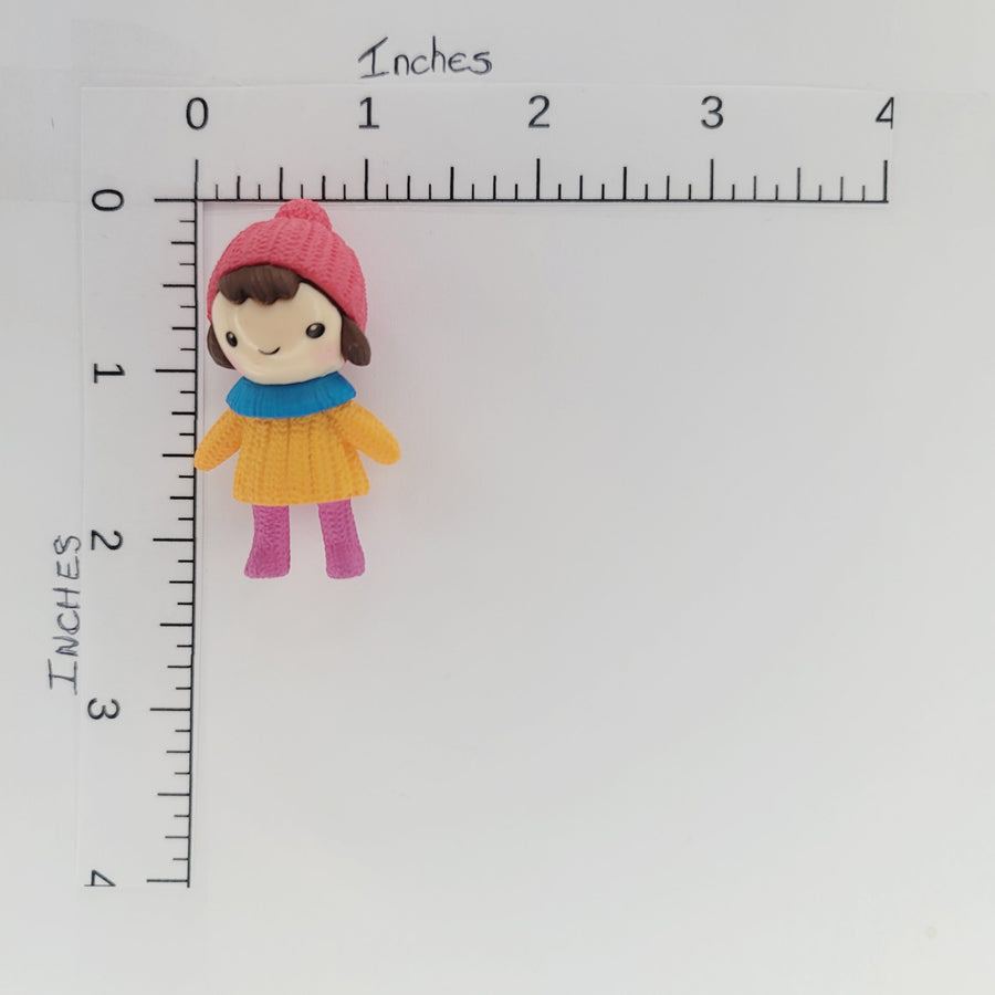 Cute Girl Doll Garden 3D Miniature - K1/K4 - Set of 2